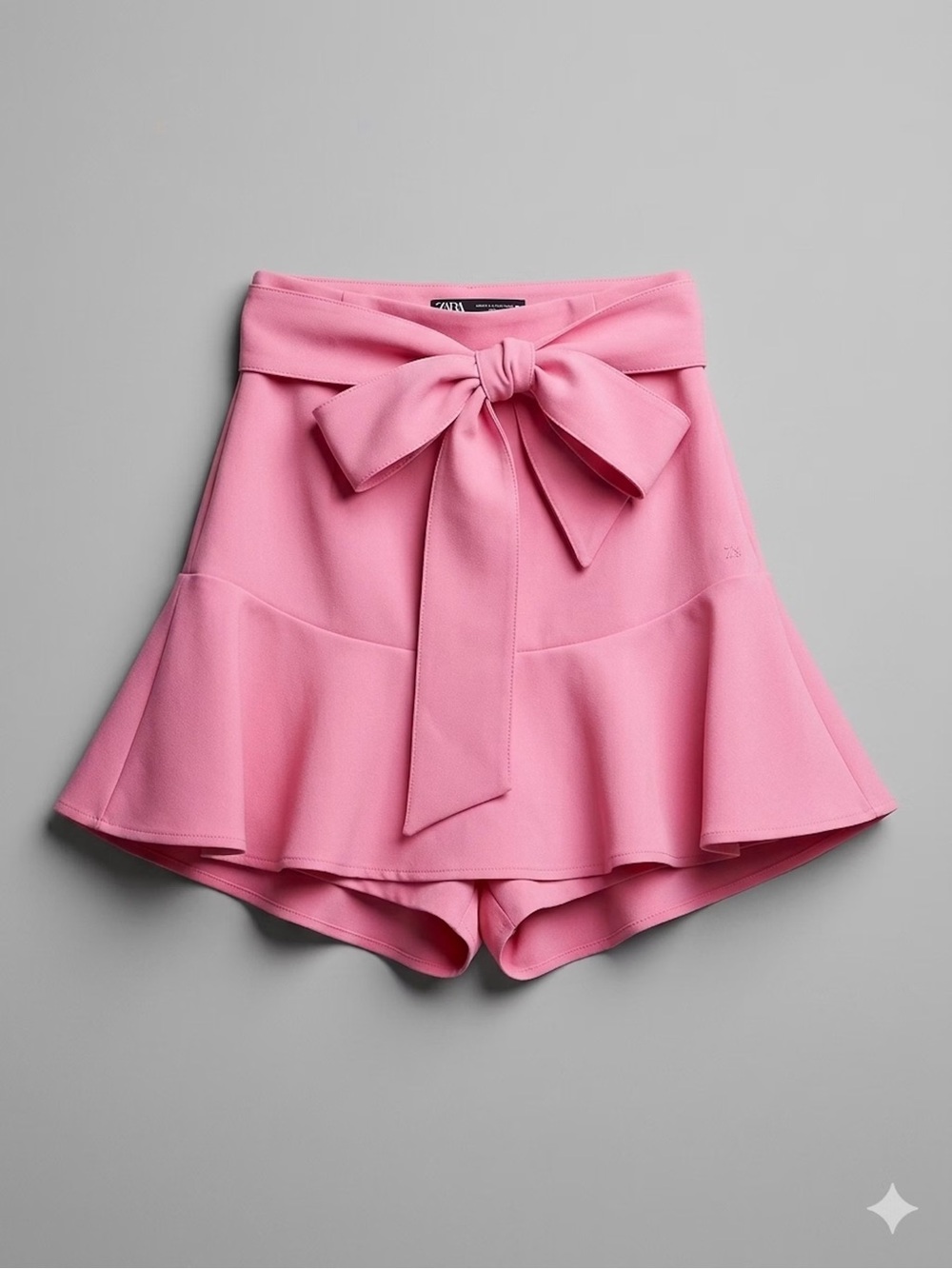 Zara Pink Tie-Waist Circle Skort